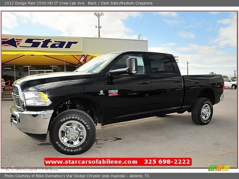 Black / Dark Slate/Medium Graystone 2012 Dodge Ram 2500 HD ST Crew Cab 4x4
