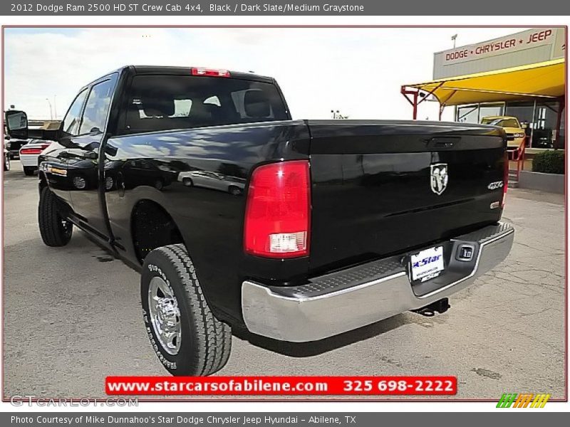 Black / Dark Slate/Medium Graystone 2012 Dodge Ram 2500 HD ST Crew Cab 4x4