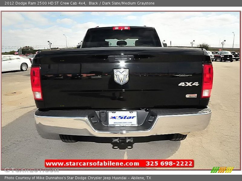 Black / Dark Slate/Medium Graystone 2012 Dodge Ram 2500 HD ST Crew Cab 4x4