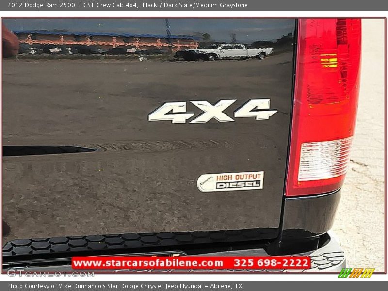 Black / Dark Slate/Medium Graystone 2012 Dodge Ram 2500 HD ST Crew Cab 4x4