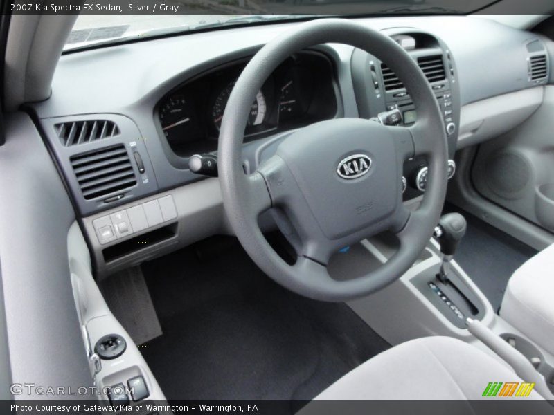Silver / Gray 2007 Kia Spectra EX Sedan