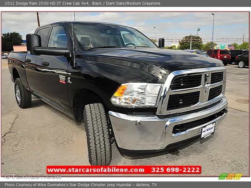 Black / Dark Slate/Medium Graystone 2012 Dodge Ram 2500 HD ST Crew Cab 4x4