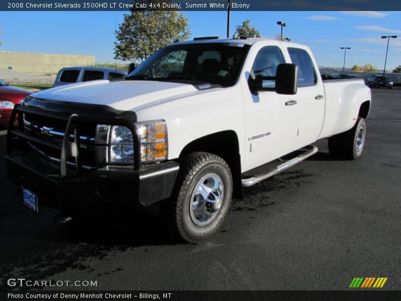 Summit White / Ebony 2008 Chevrolet Silverado 3500HD LT Crew Cab 4x4 Dually