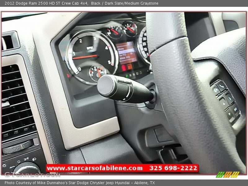 Black / Dark Slate/Medium Graystone 2012 Dodge Ram 2500 HD ST Crew Cab 4x4