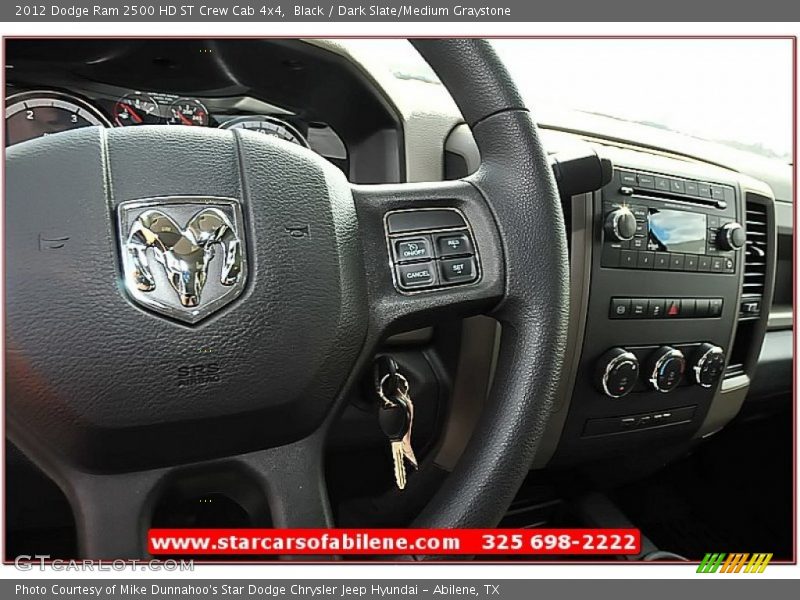 Black / Dark Slate/Medium Graystone 2012 Dodge Ram 2500 HD ST Crew Cab 4x4