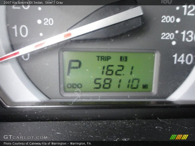 Silver / Gray 2007 Kia Spectra EX Sedan