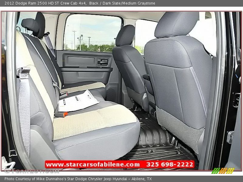 Black / Dark Slate/Medium Graystone 2012 Dodge Ram 2500 HD ST Crew Cab 4x4