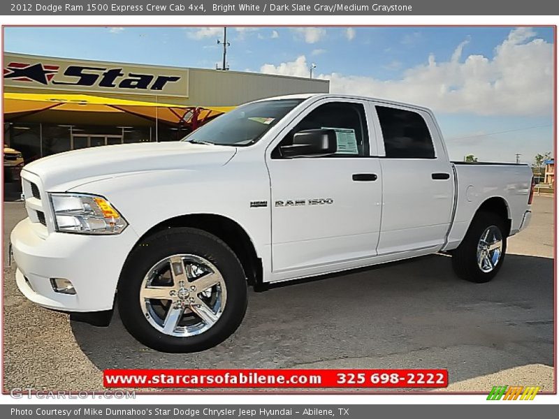 Bright White / Dark Slate Gray/Medium Graystone 2012 Dodge Ram 1500 Express Crew Cab 4x4