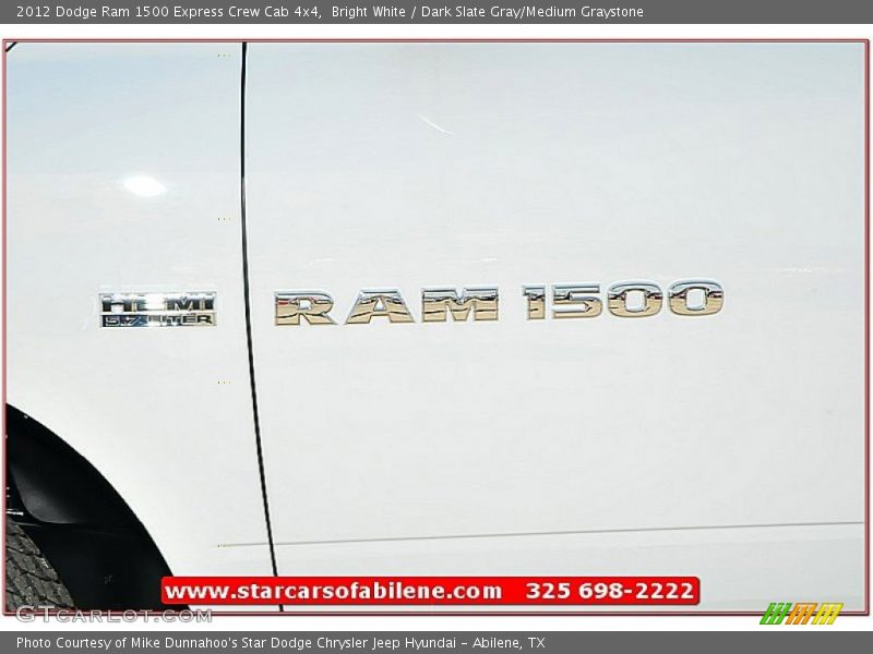Bright White / Dark Slate Gray/Medium Graystone 2012 Dodge Ram 1500 Express Crew Cab 4x4