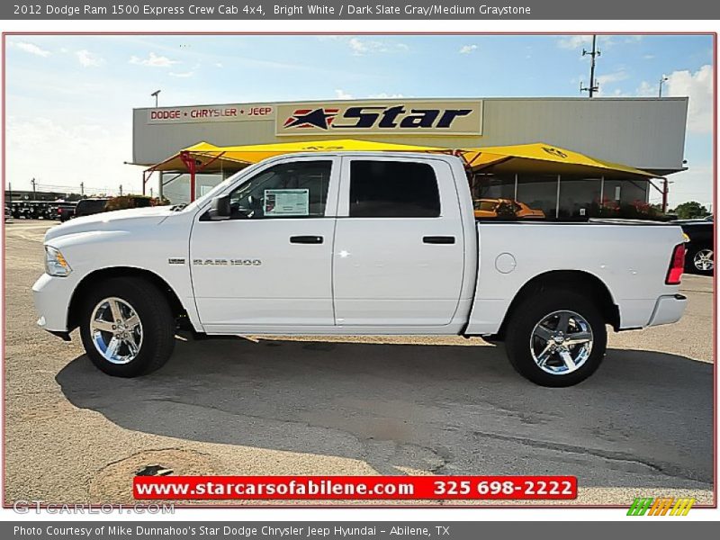 Bright White / Dark Slate Gray/Medium Graystone 2012 Dodge Ram 1500 Express Crew Cab 4x4