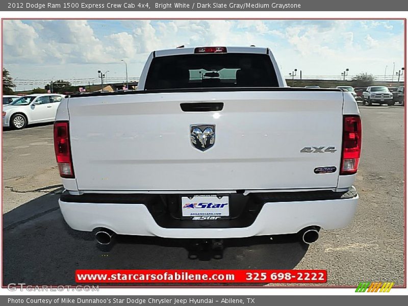 Bright White / Dark Slate Gray/Medium Graystone 2012 Dodge Ram 1500 Express Crew Cab 4x4