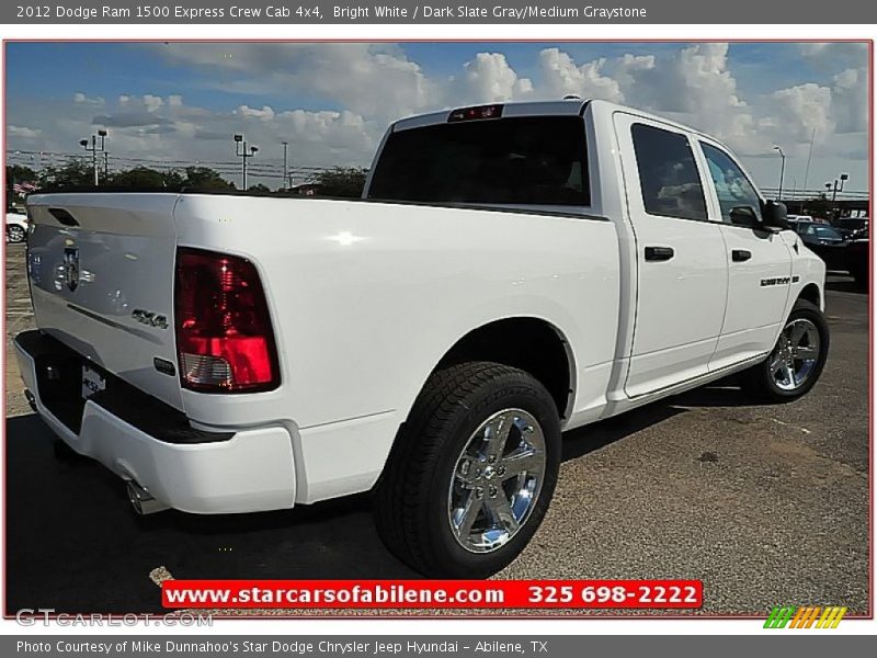 Bright White / Dark Slate Gray/Medium Graystone 2012 Dodge Ram 1500 Express Crew Cab 4x4