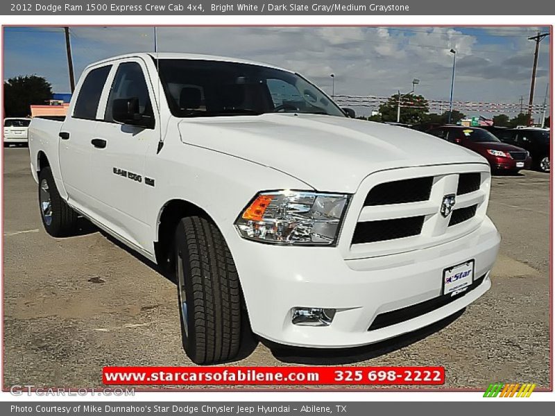 Bright White / Dark Slate Gray/Medium Graystone 2012 Dodge Ram 1500 Express Crew Cab 4x4