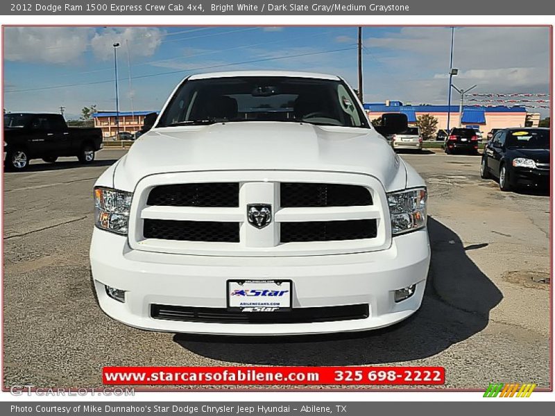Bright White / Dark Slate Gray/Medium Graystone 2012 Dodge Ram 1500 Express Crew Cab 4x4