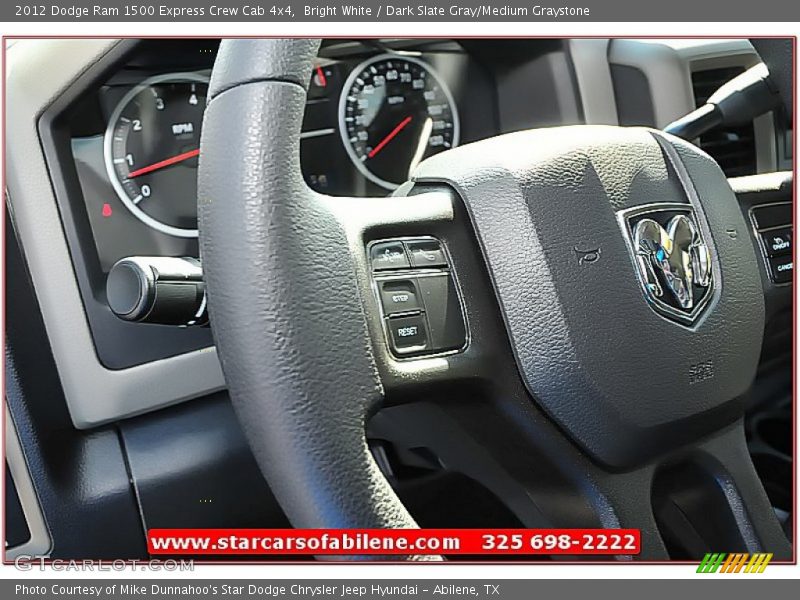Bright White / Dark Slate Gray/Medium Graystone 2012 Dodge Ram 1500 Express Crew Cab 4x4