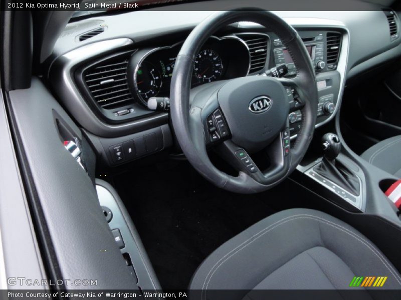  2012 Optima Hybrid Black Interior