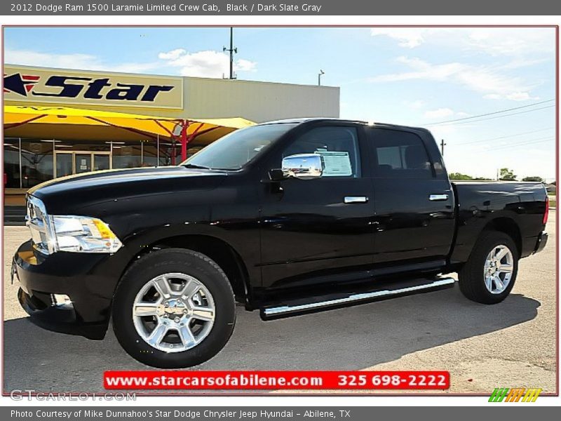 Black / Dark Slate Gray 2012 Dodge Ram 1500 Laramie Limited Crew Cab