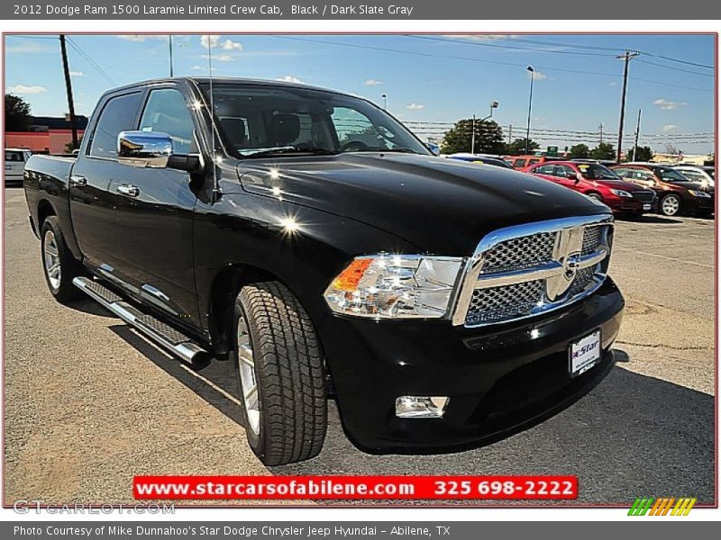 Black / Dark Slate Gray 2012 Dodge Ram 1500 Laramie Limited Crew Cab