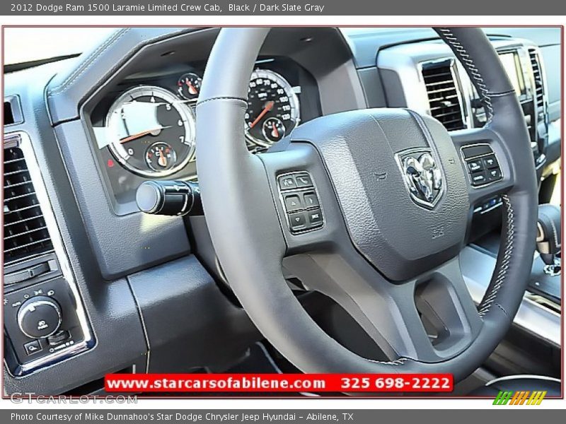 Black / Dark Slate Gray 2012 Dodge Ram 1500 Laramie Limited Crew Cab