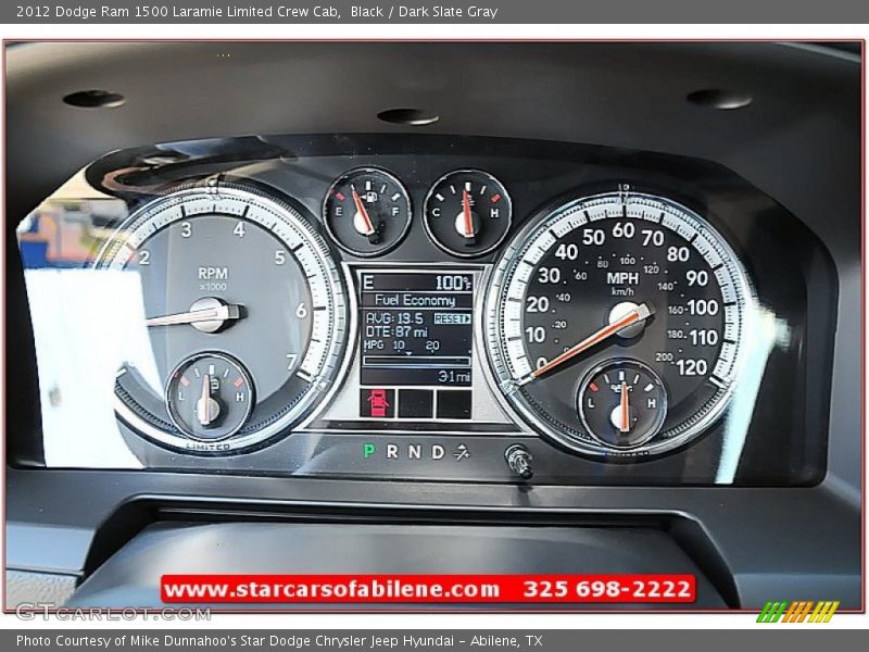 Black / Dark Slate Gray 2012 Dodge Ram 1500 Laramie Limited Crew Cab