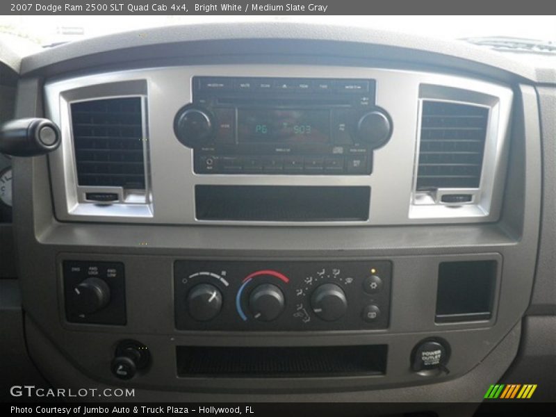 Bright White / Medium Slate Gray 2007 Dodge Ram 2500 SLT Quad Cab 4x4