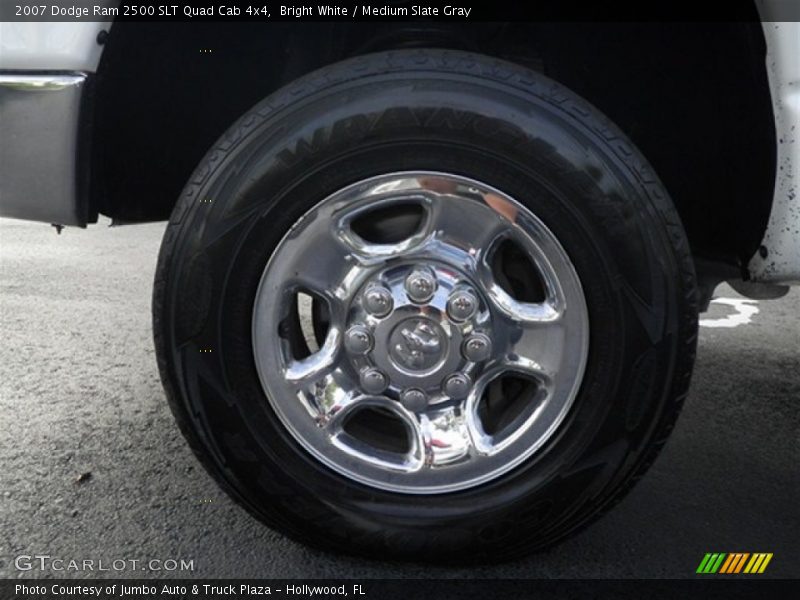 Bright White / Medium Slate Gray 2007 Dodge Ram 2500 SLT Quad Cab 4x4