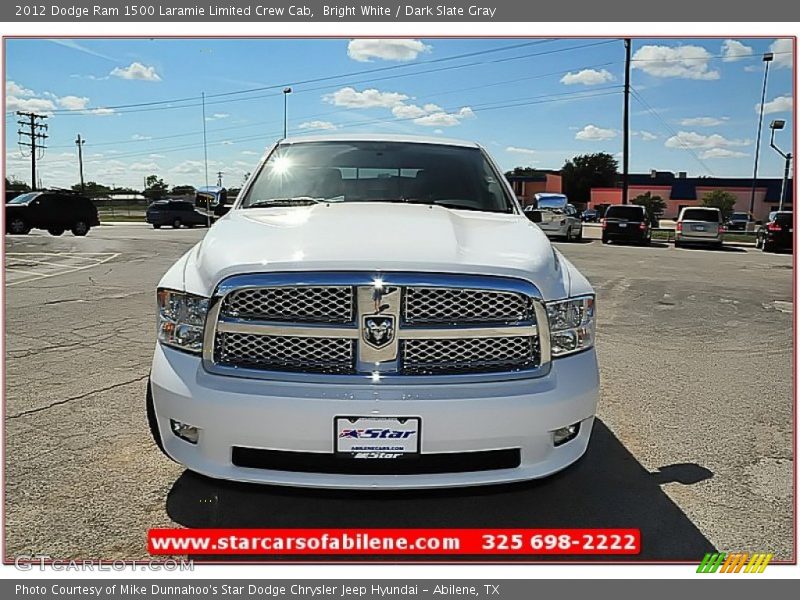 Bright White / Dark Slate Gray 2012 Dodge Ram 1500 Laramie Limited Crew Cab