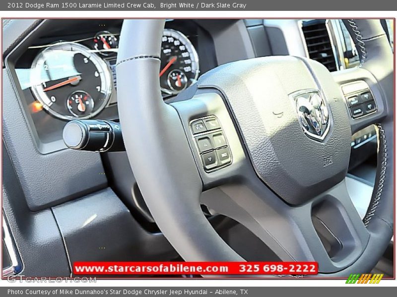 Bright White / Dark Slate Gray 2012 Dodge Ram 1500 Laramie Limited Crew Cab