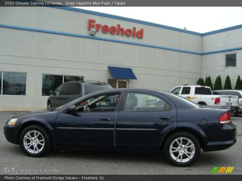 Deep Sapphire Blue Pearl / Taupe 2003 Chrysler Sebring LXi Sedan