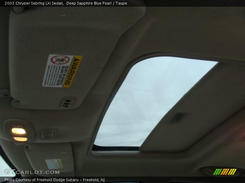 Sunroof of 2003 Sebring LXi Sedan