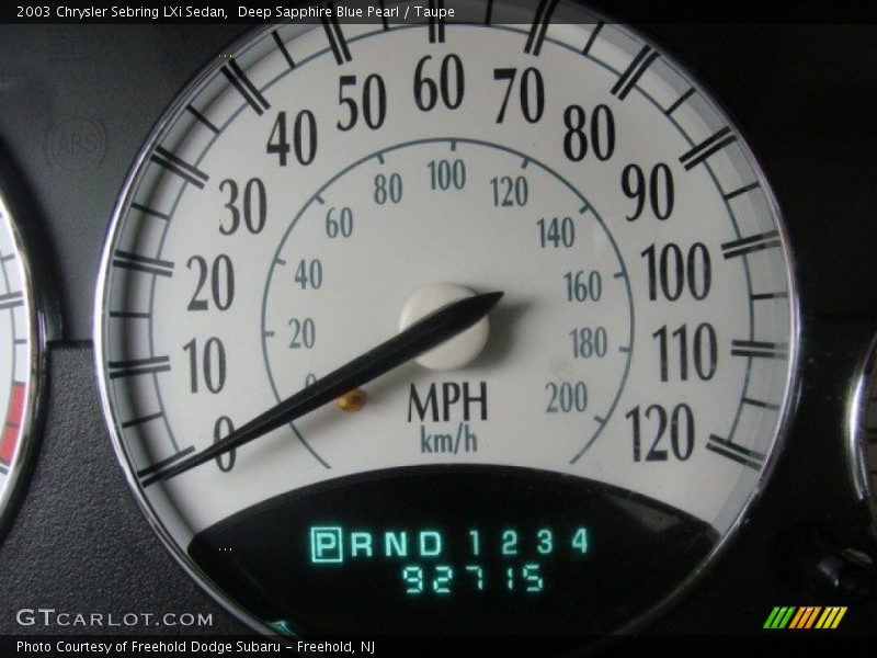 Deep Sapphire Blue Pearl / Taupe 2003 Chrysler Sebring LXi Sedan
