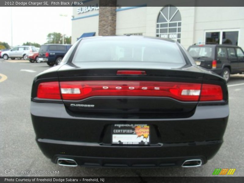 Pitch Black / Black 2012 Dodge Charger SE