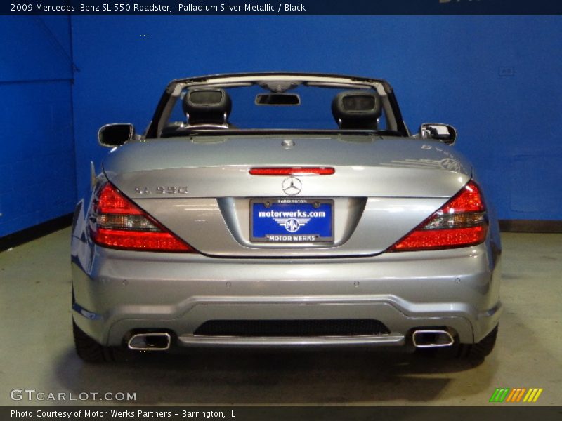 Palladium Silver Metallic / Black 2009 Mercedes-Benz SL 550 Roadster