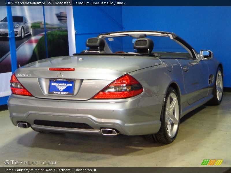 Palladium Silver Metallic / Black 2009 Mercedes-Benz SL 550 Roadster