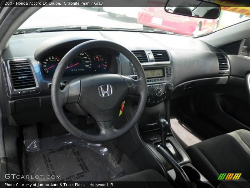 Graphite Pearl / Gray 2007 Honda Accord LX Coupe