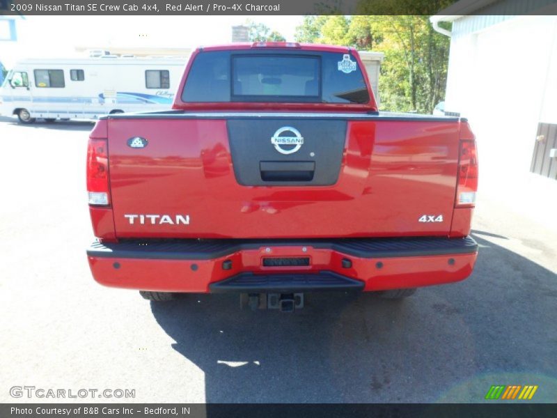 Red Alert / Pro-4X Charcoal 2009 Nissan Titan SE Crew Cab 4x4