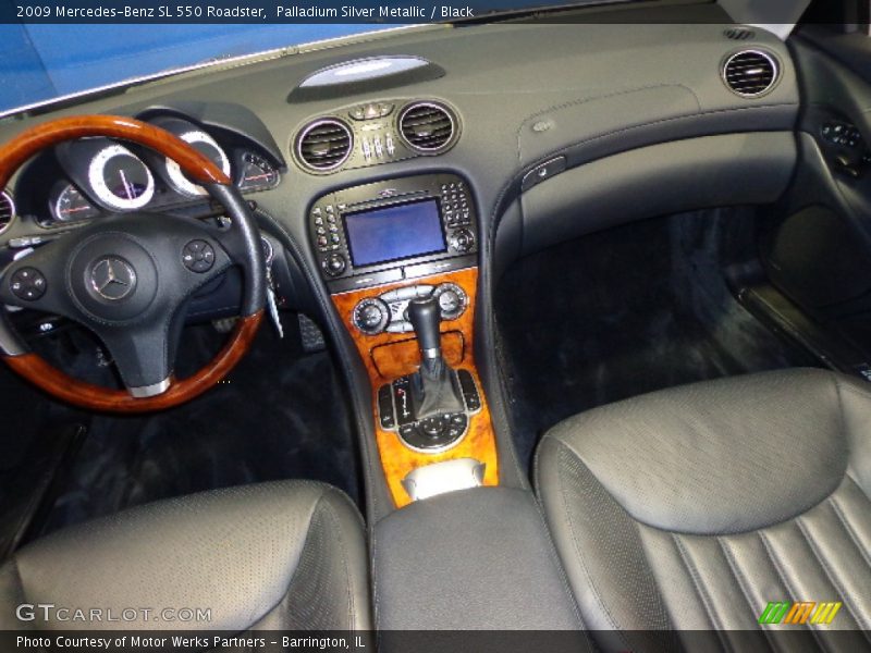 Palladium Silver Metallic / Black 2009 Mercedes-Benz SL 550 Roadster