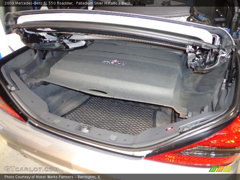 Palladium Silver Metallic / Black 2009 Mercedes-Benz SL 550 Roadster