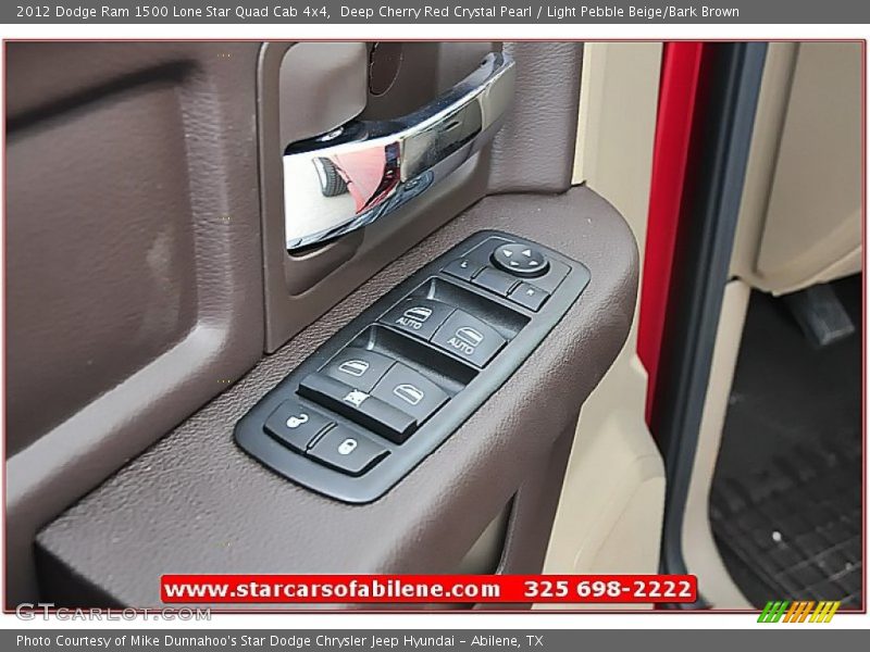 Deep Cherry Red Crystal Pearl / Light Pebble Beige/Bark Brown 2012 Dodge Ram 1500 Lone Star Quad Cab 4x4