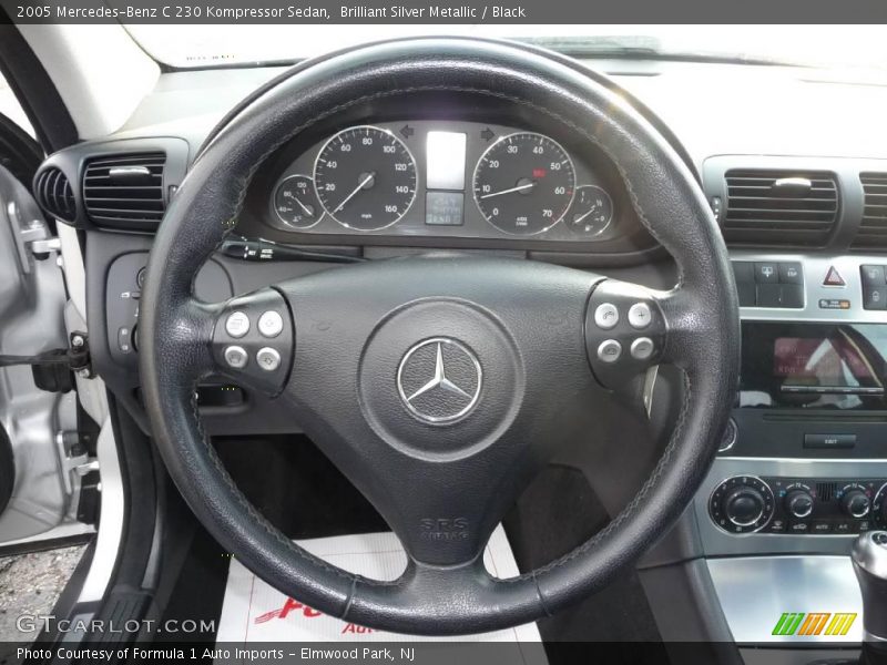 Brilliant Silver Metallic / Black 2005 Mercedes-Benz C 230 Kompressor Sedan