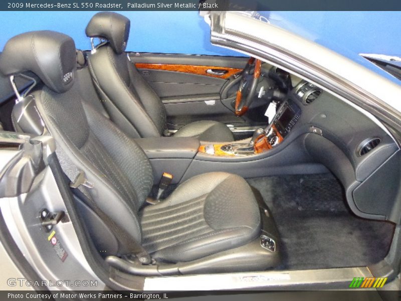 Palladium Silver Metallic / Black 2009 Mercedes-Benz SL 550 Roadster