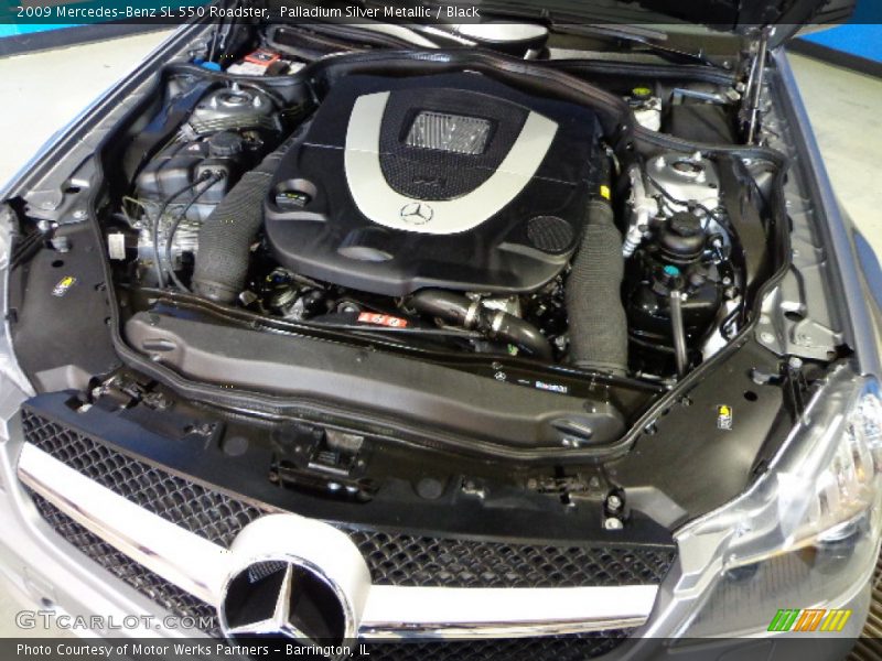 Palladium Silver Metallic / Black 2009 Mercedes-Benz SL 550 Roadster
