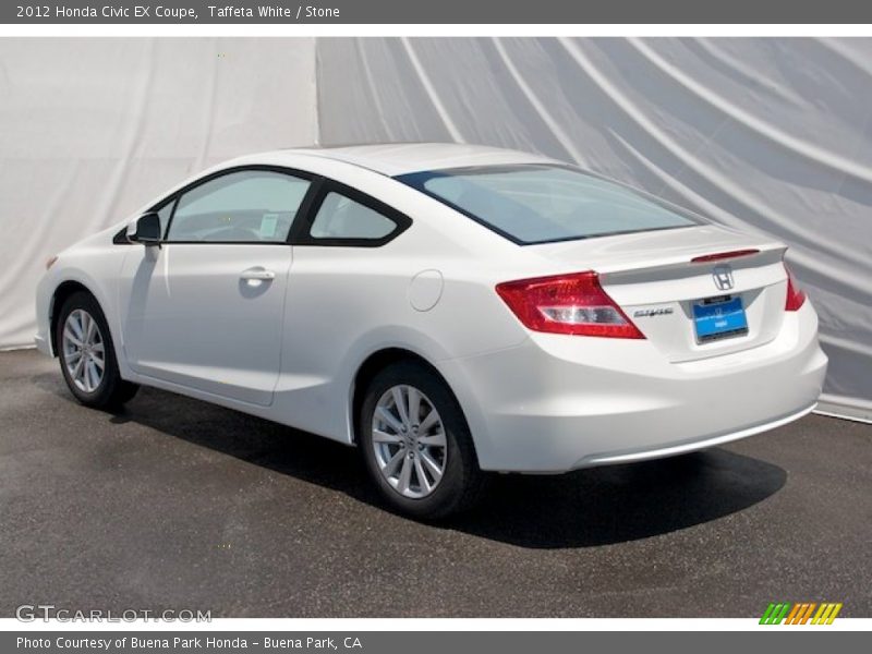 Taffeta White / Stone 2012 Honda Civic EX Coupe