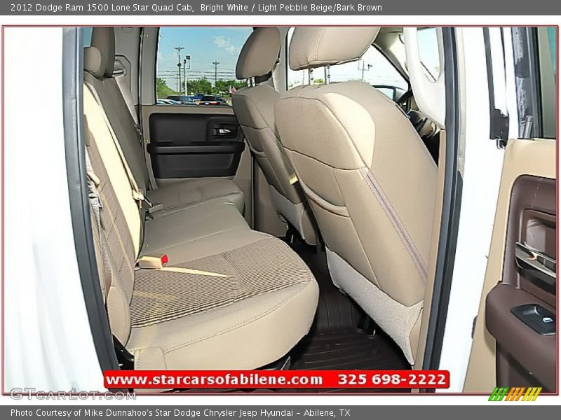 Bright White / Light Pebble Beige/Bark Brown 2012 Dodge Ram 1500 Lone Star Quad Cab