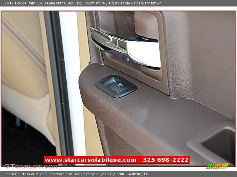 Bright White / Light Pebble Beige/Bark Brown 2012 Dodge Ram 1500 Lone Star Quad Cab