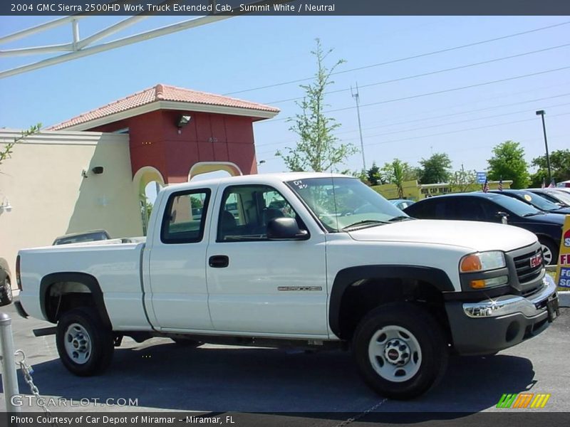 Summit White / Neutral 2004 GMC Sierra 2500HD Work Truck Extended Cab