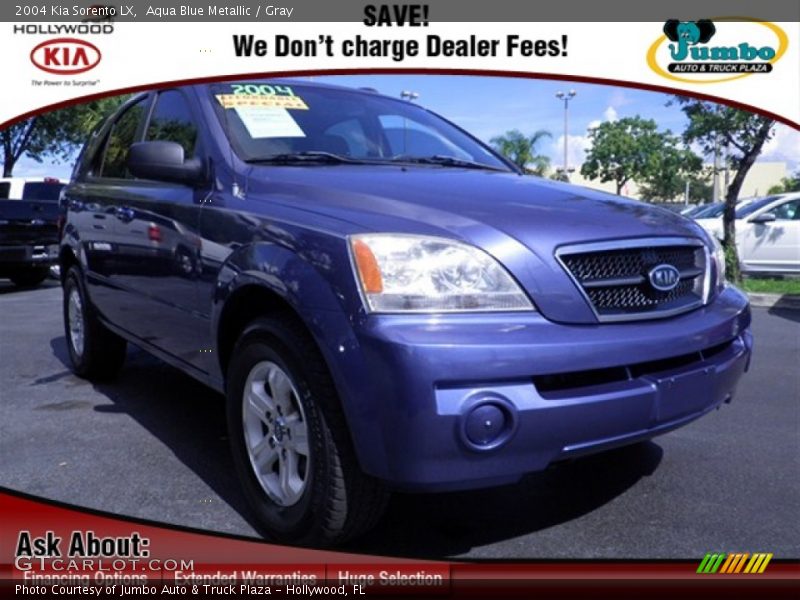 Aqua Blue Metallic / Gray 2004 Kia Sorento LX