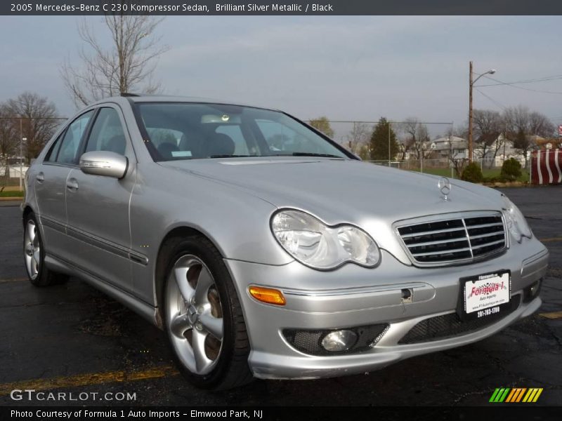Brilliant Silver Metallic / Black 2005 Mercedes-Benz C 230 Kompressor Sedan