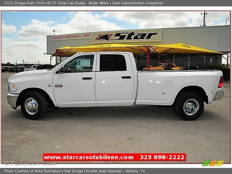 Bright White / Dark Slate/Medium Graystone 2012 Dodge Ram 3500 HD ST Crew Cab Dually