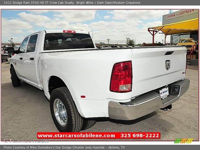 Bright White / Dark Slate/Medium Graystone 2012 Dodge Ram 3500 HD ST Crew Cab Dually